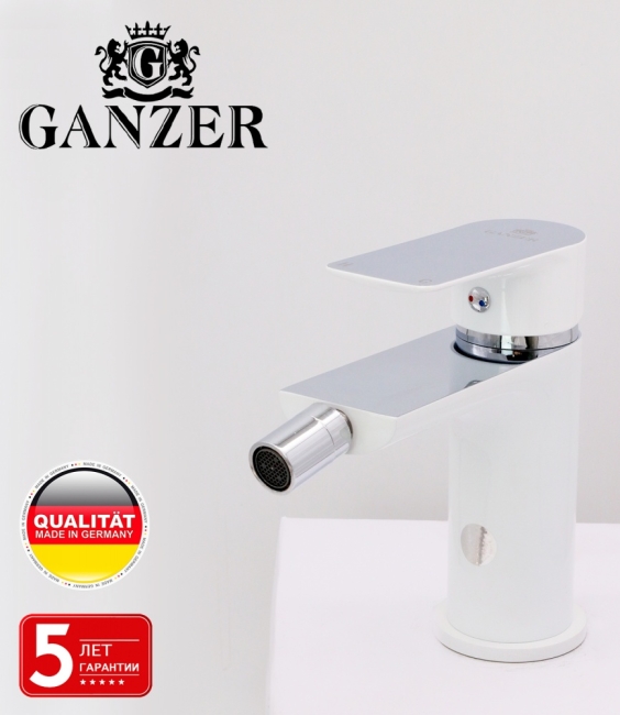21051-F Смеситель для биде (бел.+хром) "GANZER" (10/1шт) 21051-F Смеситель для биде (бел.+хром) "GANZER" (10/1шт)