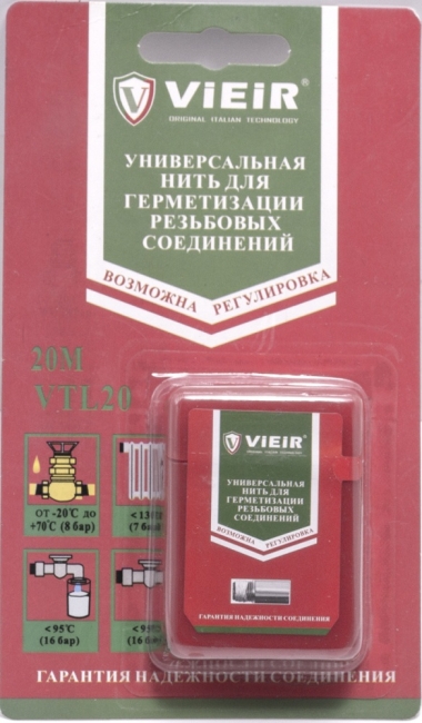 Нить для герметизации резьбы 20м. ViEiR (300/30/1шт) Нить для герметизации резьбы 20м. ViEiR (300/30/1шт)