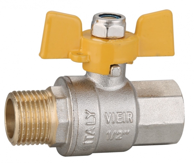 Газовый кран  1/2 Г/Ш  (бабочка)  ViEiR (112/14шт)
