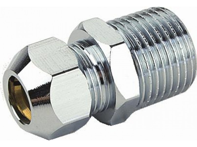ХРОМ  Патрубок   10 х 1/2  Ц-Ш   ViEiR   (300/10шт)