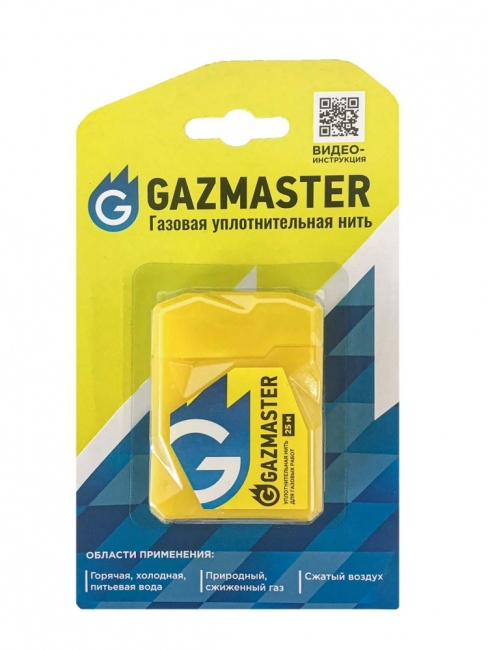 Газовая уплотнительная нить 25м GAZMASTER (25/1шт) Газовая уплотнительная нить 25м GAZMASTER (25/1шт)