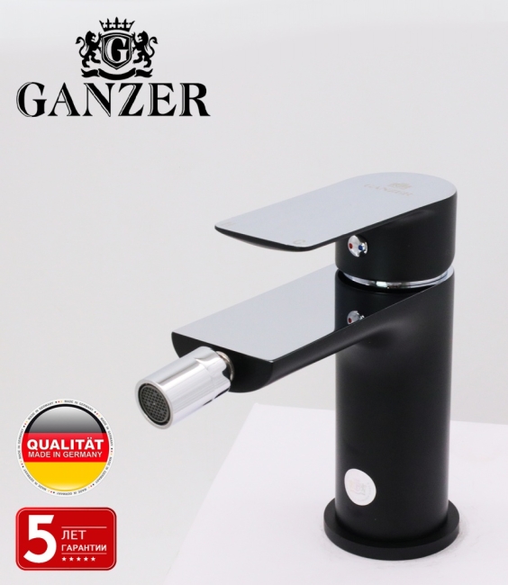 21051-C Смеситель для биде (чер.+хром) "GANZER" (10/1шт) 21051-C Смеситель для биде (чер.+хром) "GANZER" (10/1шт)