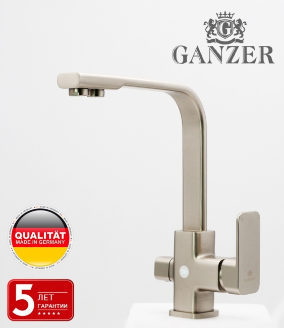 12025-G Смеситель для кухни с фил. САТИН "GANZER" (10/1шт) 12025-G Смеситель для кухни с фил. САТИН "GANZER" (10/1шт)