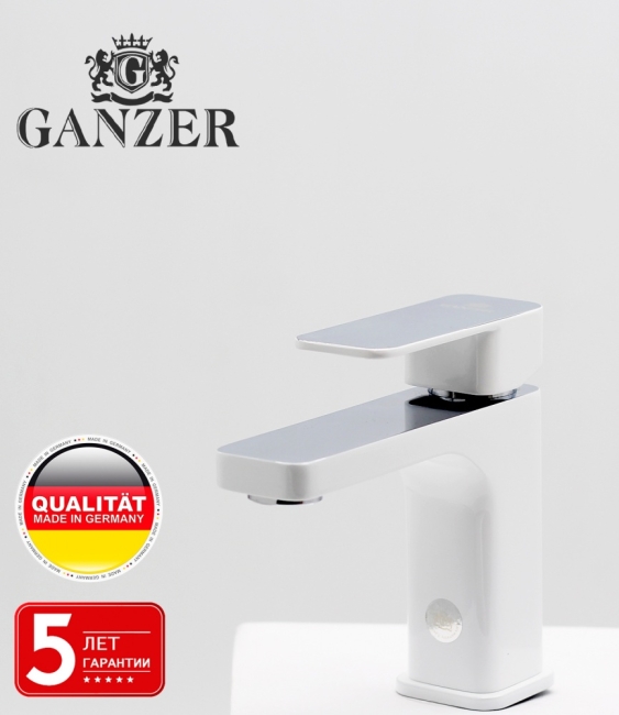 12015-F Смеситель для умывальника (БЕЛЫЙ) "GANZER" (10/1шт) 12015-F Смеситель для умывальника (БЕЛЫЙ) "GANZER" (10/1шт)