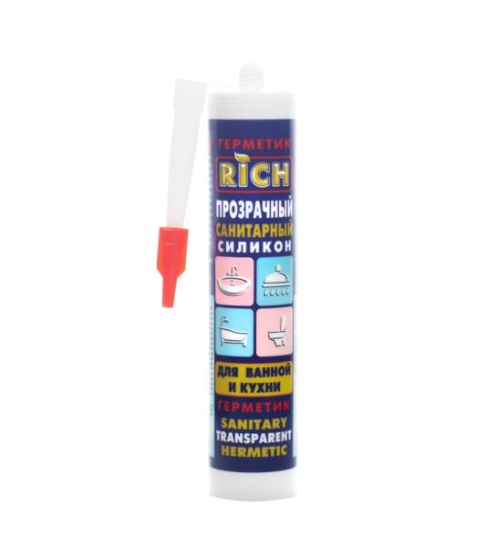 Силиконовый САНИТАРНЫЙ герметик 280ml (ПРОЗРАЧНЫЙ) RiCH (24/1шт) Силиконовый САНИТАРНЫЙ герметик 280ml (ПРОЗРАЧНЫЙ) RiCH (24/1шт)